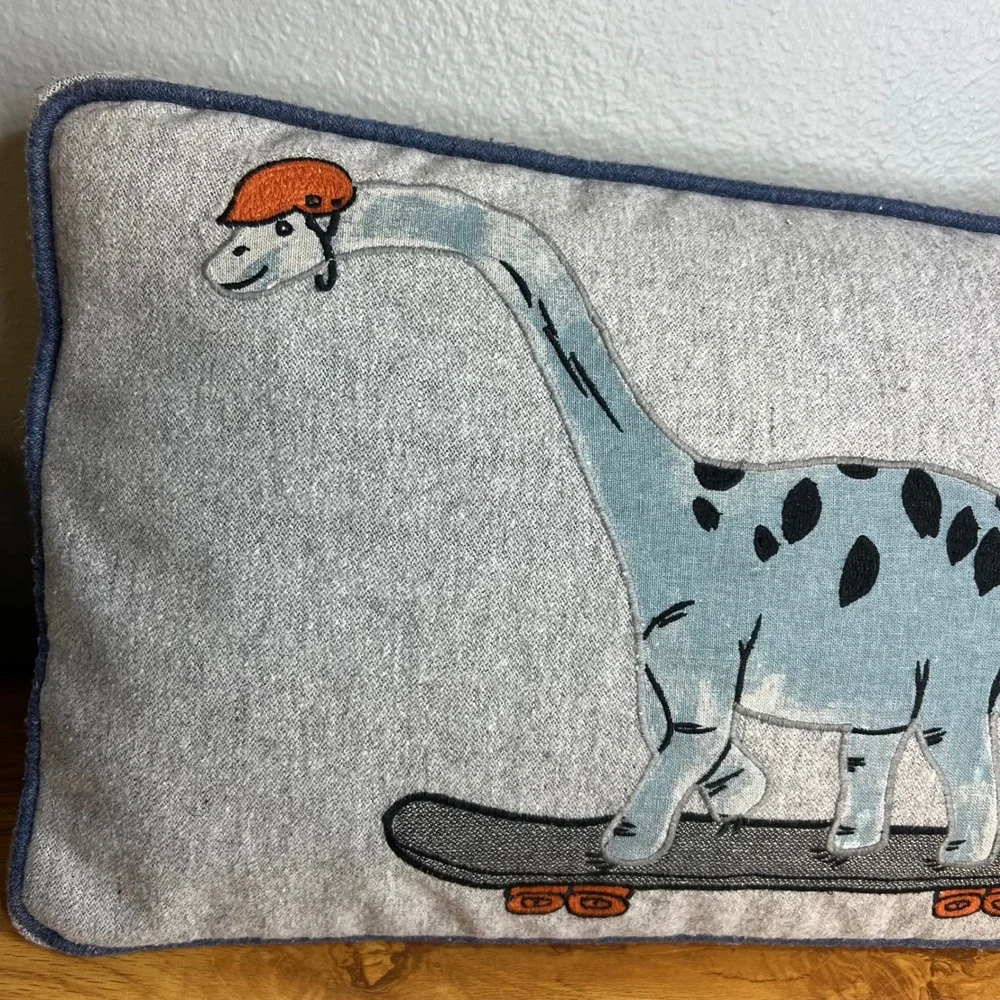 Restoration Hardware Baby & Child Dinosaur Skateboard Lumbar Pillow Feather Down